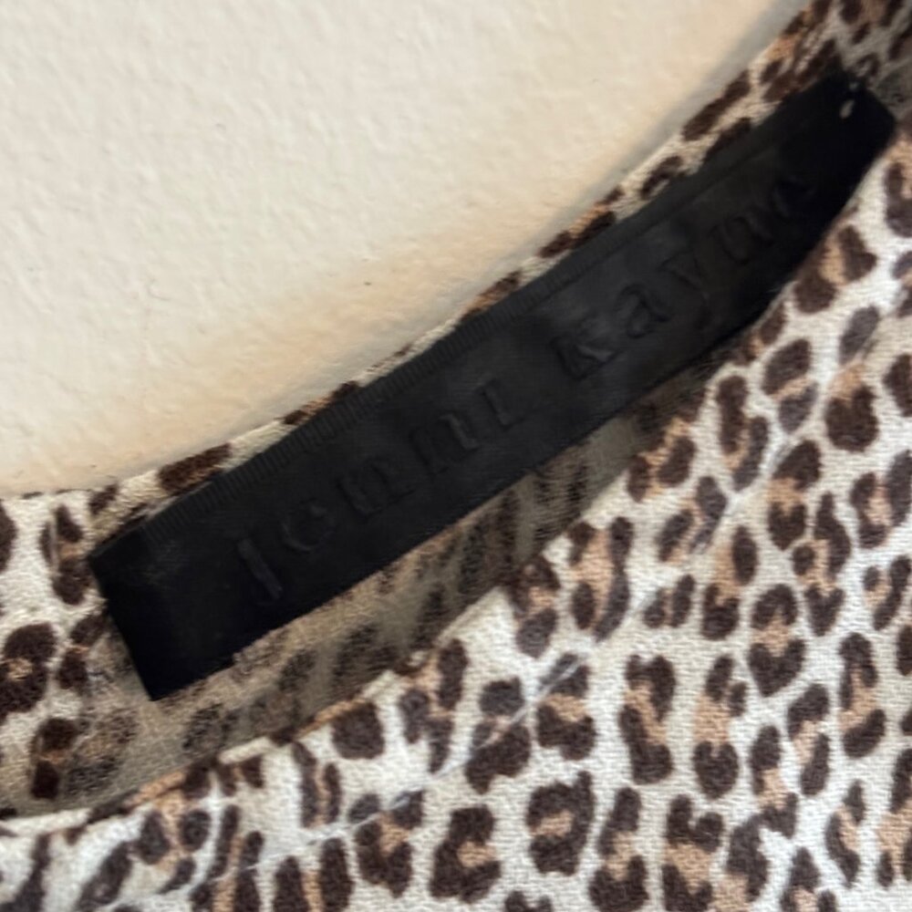 Jenni Kayne Leopard Print Sleeveless Shirt - Size Small - Picture 4 of 4
